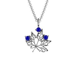 Maple Leaf with Stone Pendant