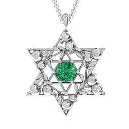 Pomegranate Branch Star of David Pendant