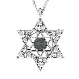 Pomegranate Branch Star of David Pendant