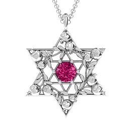 Pomegranate Branch Star of David Pendant