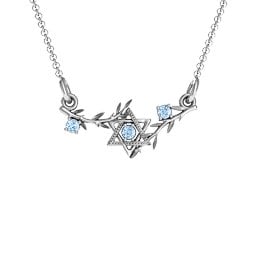 Star of David with Olive Branches Pendant