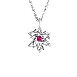 Olive Branch Star of David Pendant