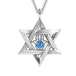 Star of David with Hamsa Pendant
