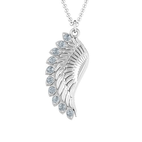 Wing Pendant with Stones