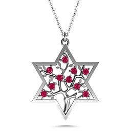 Tree of Life in Star of David Pendant