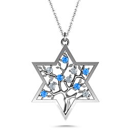 Tree of Life in Star of David Pendant