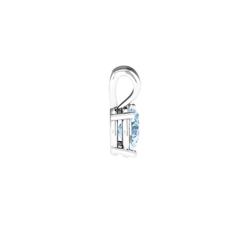 Elegant Oval Stone Pendant – Sterling Silver with Aquamarine
