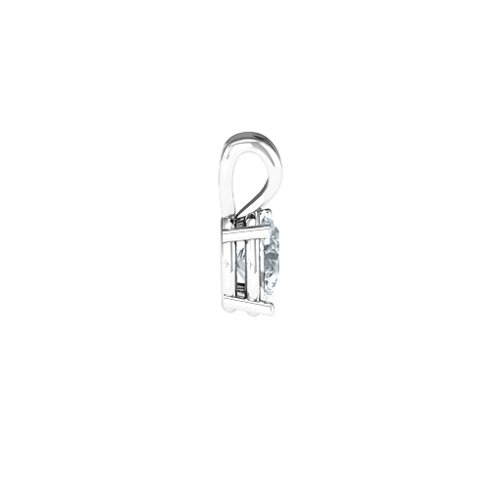 Elegant Oval Stone Pendant – Sterling Silver with Cubic Zirconia