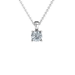 Elegant Round Stone Pendant in 925 Sterling Silver