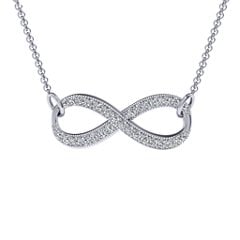 Horizontal Sparkling Infinity Pendant