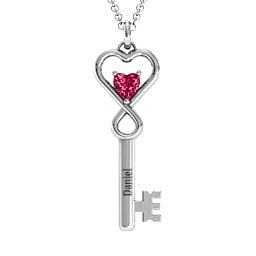 Key to Her Heart Infinity Pendant