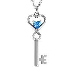 Key to Her Heart Infinity Pendant