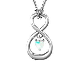 Dangling Heart Infinity Pendant