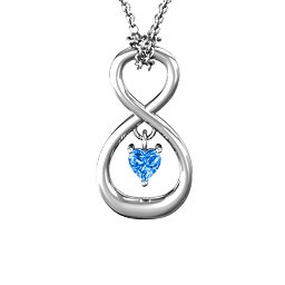 Dangling Heart Infinity Pendant