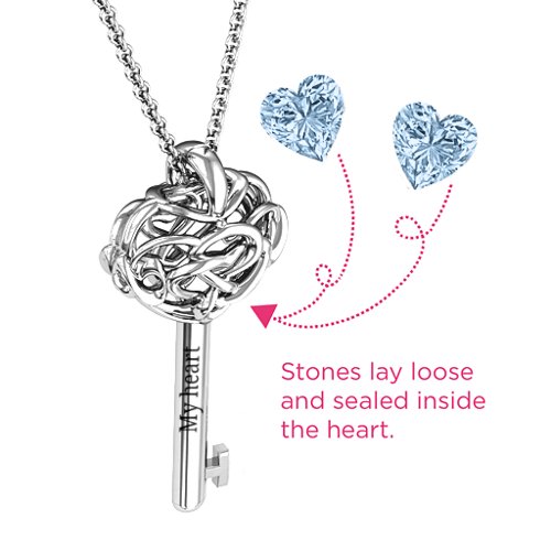 Infinitely in Love Caged Key Pendant