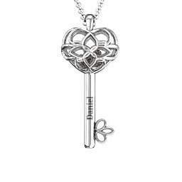 “Beautiful Blossoms” Caged Key Pendant