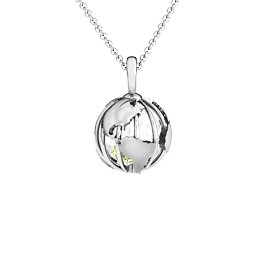 On Top of the World Pendant in 925 Sterling Silver with Peridot