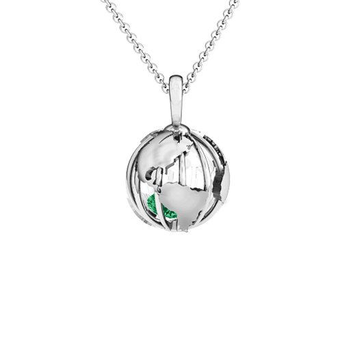 On Top of the World Pendant – Sterling Silver with Emerald
