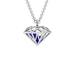 Diamond Cage Pendant with 1 - 4 Gemstones