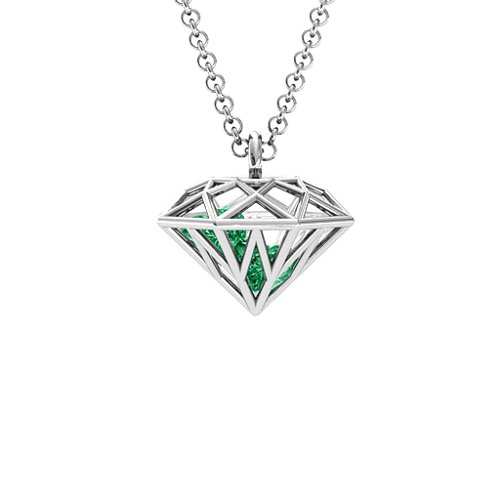Diamond Cage Pendant with 1 - 4 Gemstones