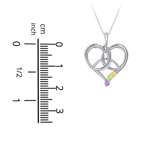 Eternal Love Celtic Trinity Knot Pendant with 1-3 Stones – 10K Yellow Gold with Amethyst and Cubic Zirconia