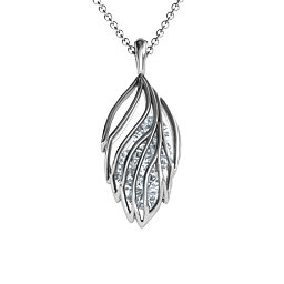 Elegant Elm Cage Leaf Pendant