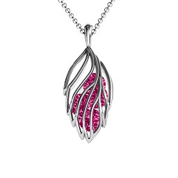 Elegant Elm Cage Leaf Pendant