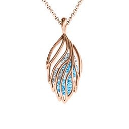 Elegant Elm Cage Leaf Pendant