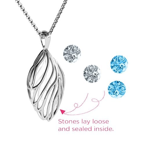 Elegant Elm Cage Leaf Pendant