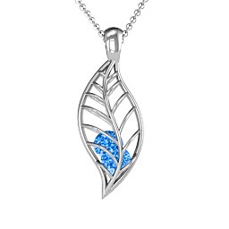 Encourage-Mint Cage Leaf Pendant
