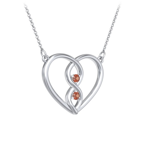 Entwined Infinity Heart Necklace
