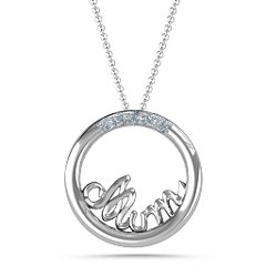 Shimmering Circle Mum Necklace