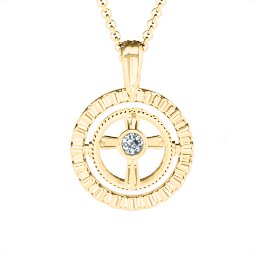 Ornate Flip Pendant in 10K Solid Yellow Gold