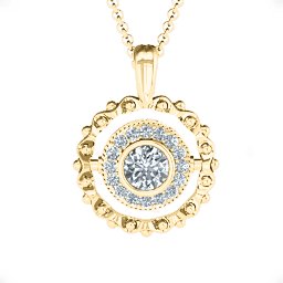 Fancy Flip Pendant in 10K Solid Yellow Gold