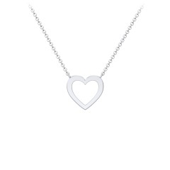Sterling Silver Cutout Heart Pendant