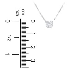 Sterling Silver Cubic Zirconia Solitaire Pendant