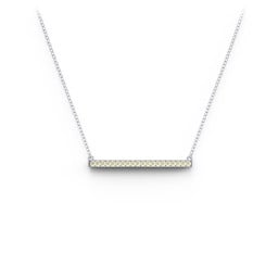 Horizontal Bar Necklace with Gemstones