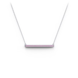 Horizontal Bar Necklace with Gemstones
