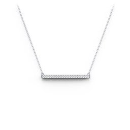 Horizontal Bar Necklace with Gemstones