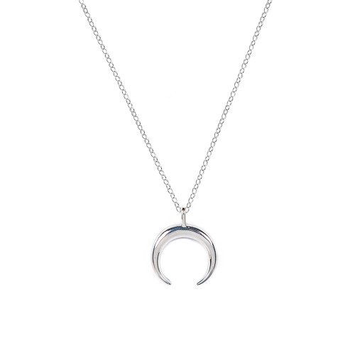 Crescent Horn Pendant – Sterling Silver