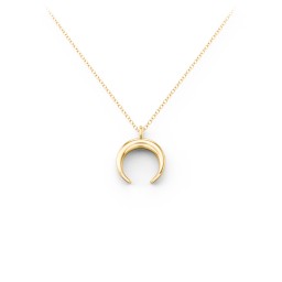 Crescent Horn Pendant in 10K Solid Yellow Gold