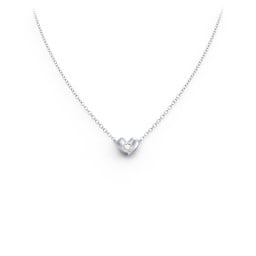 Puffed Heart Pendant with Gemstone