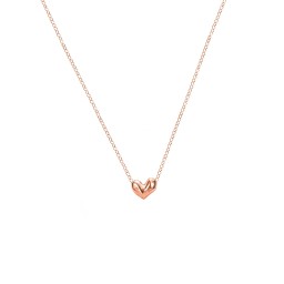 Puffed Heart Pendant in 10K Solid Rose Gold