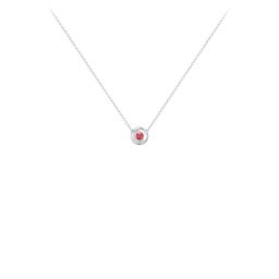 Solitaire 2mm Round Gemstone Pendant