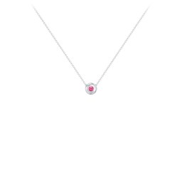 Solitaire 2mm Round Gemstone Pendant