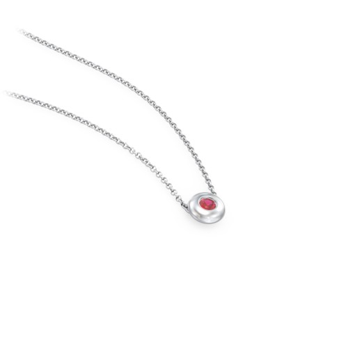Solitaire 2mm Round Gemstone Pendant