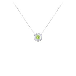 Solitaire 4mm Round Gemstone Pendant