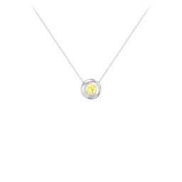 Solitaire 4mm Round Gemstone Pendant