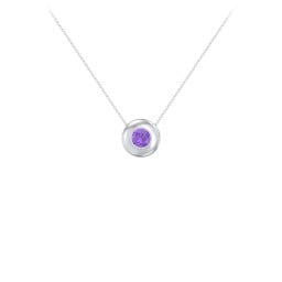 Solitaire 5mm Round Gemstone Pendant