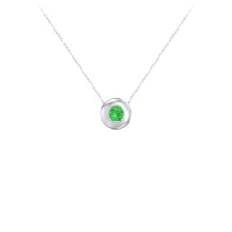 Solitaire 5mm Round Gemstone Pendant